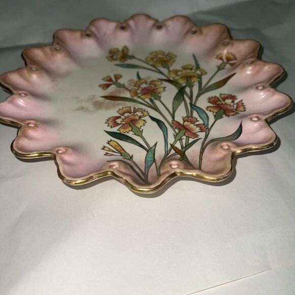 Doulton Burslem "Spanish Ware" Cabinet Plate Floral Pattern - Picture 3 of 6